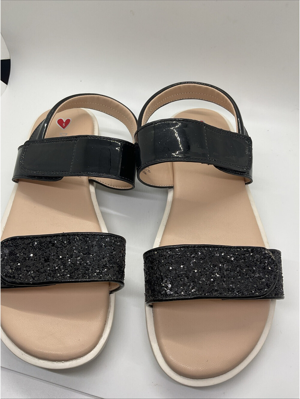 Dream Pairs sandals flat LENXTDEU SDLS2303K Women’s size 5 black upper 208
